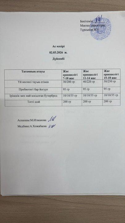 Ас мәзірі