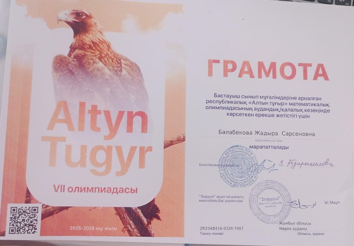 "Алтын тұғыр" аудандық олимпиада